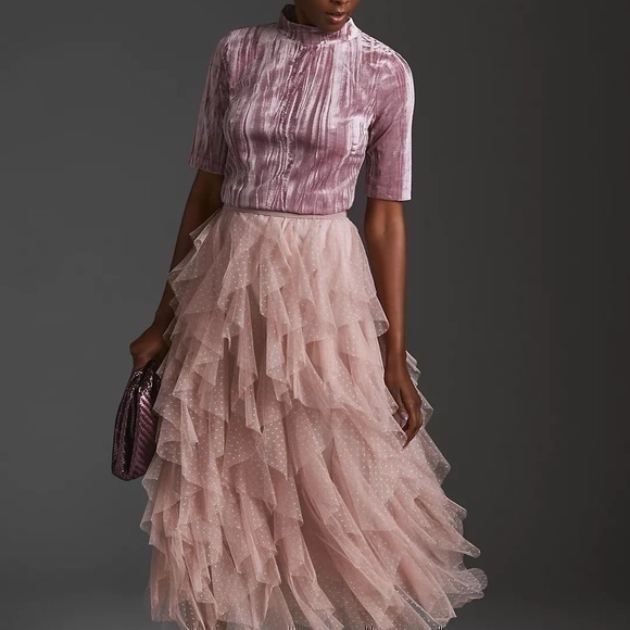 Anthropologie Tops - Pilcro Velveteen Mock-Neck Top